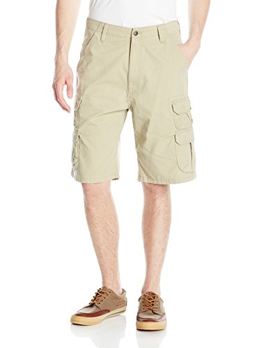 Wrangler Authentics Men's Premium Twill Cargo Short, Camel, 32