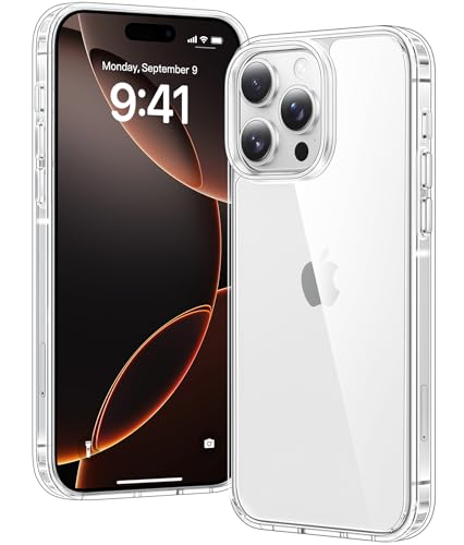 Voyahülle Clear Case for iPhone 16 Pro Max Ultra Thin Shockproof TPU Cover Anti-Yellowing Crystal Clear Phone Case for Apple iPhone 16 Pro Max - Clear
