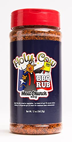 Meat Church BBQ Rub Combo: Two Bottles of Holy Cow (12 oz) BBQ Rub and Seasoning for Meat and Vegetables, Gluten Free, Total of 24 Ounces