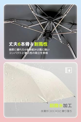 Nippaws 折りたたみ日傘 UVカットコンパクト傘