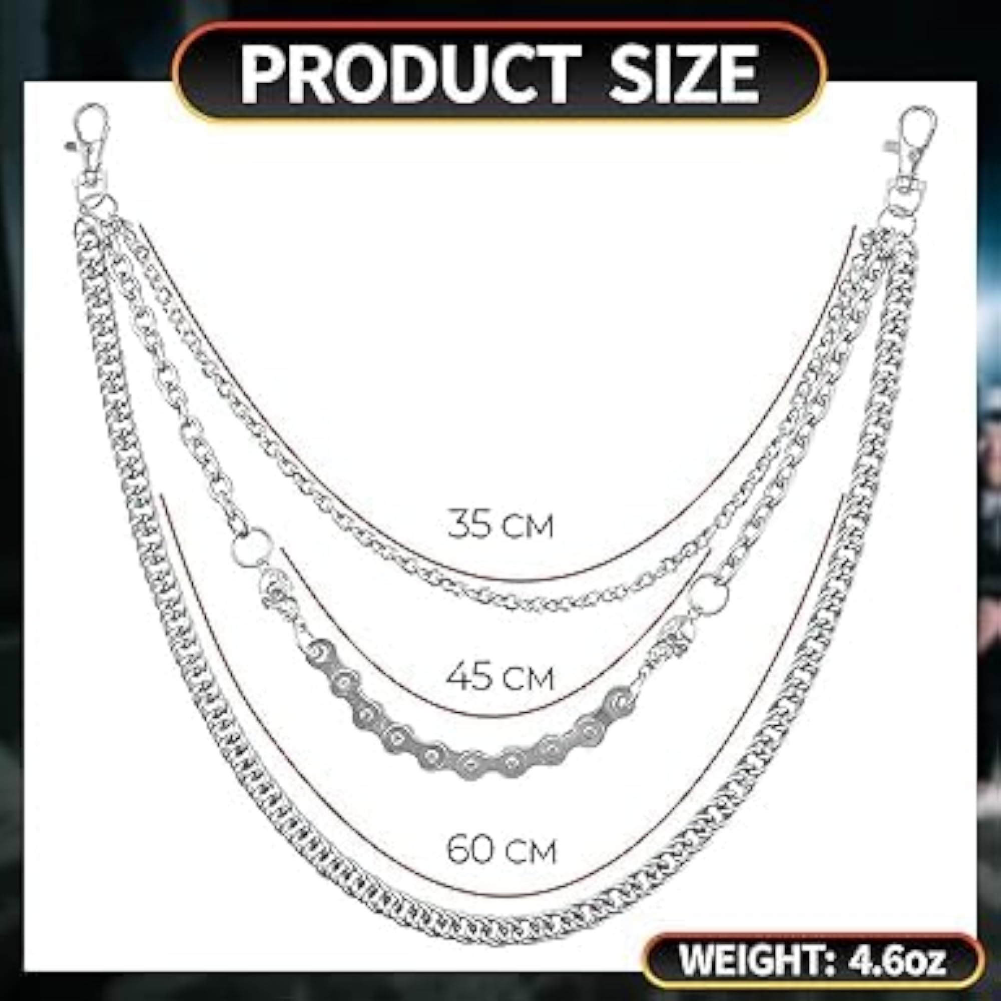 Men's Stainless Steel Wallet Chain Accessory