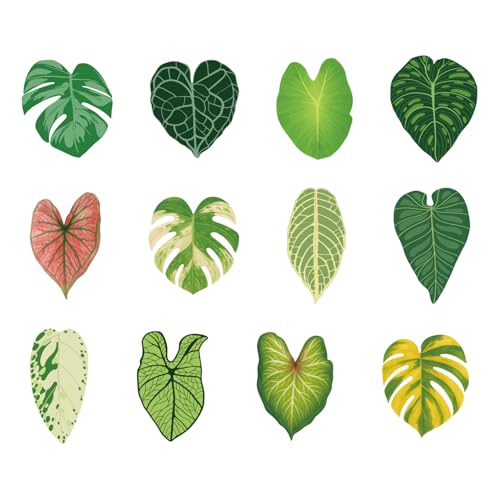 12 imanes decorativos en forma de hoja para refrigerador