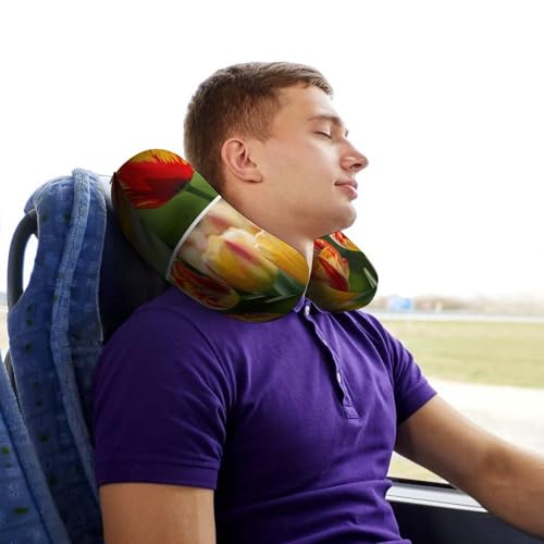 Almohada viscoelástica tamaño único para viaje miniatura 7