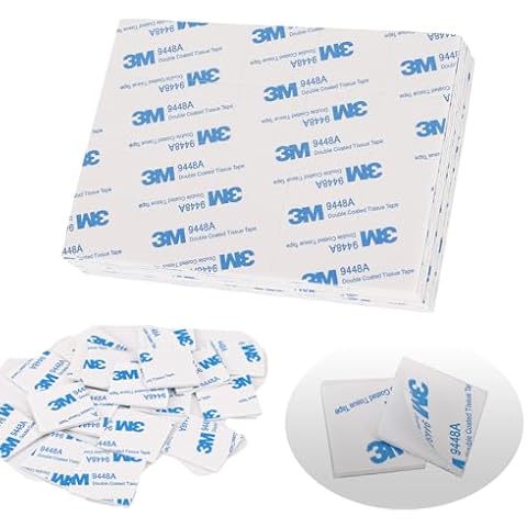 DRENIS 200 PCS 3m Double Sided Foam Tape Square Strong Pad 27 x 27mm Heavy Duty Mounting Adhesive Pad Tap Suitable for Walls，Small Mirrors and Door Cover
