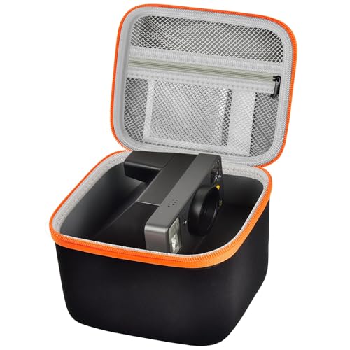 Portable Carrying Case Compatible with Polaroid Now 2nd/ for 3rd Generation I-Type Instant Camera/for Now/for Now+/ for OneStep 2 VF/for OneStep+ Instant Film with Mesh Pocket (Black+Orange Zipper)