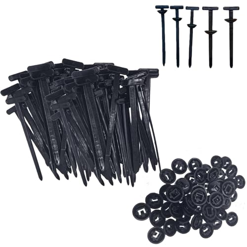 Nylon Universal Cable Tie Buckle, Locking Zip Ties Holder with Pin & Button Design, Suitable for Car Daily Auto Fixing (100PCS)