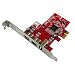 Produktbild KALEA-INFORMATIQUE PCIe Firewire 400 Ieee1394a und 800 Ieee3194b Controller-Karte mit TI XIO2213 Chipsatz, 2 + 1 Ports, Professional Line