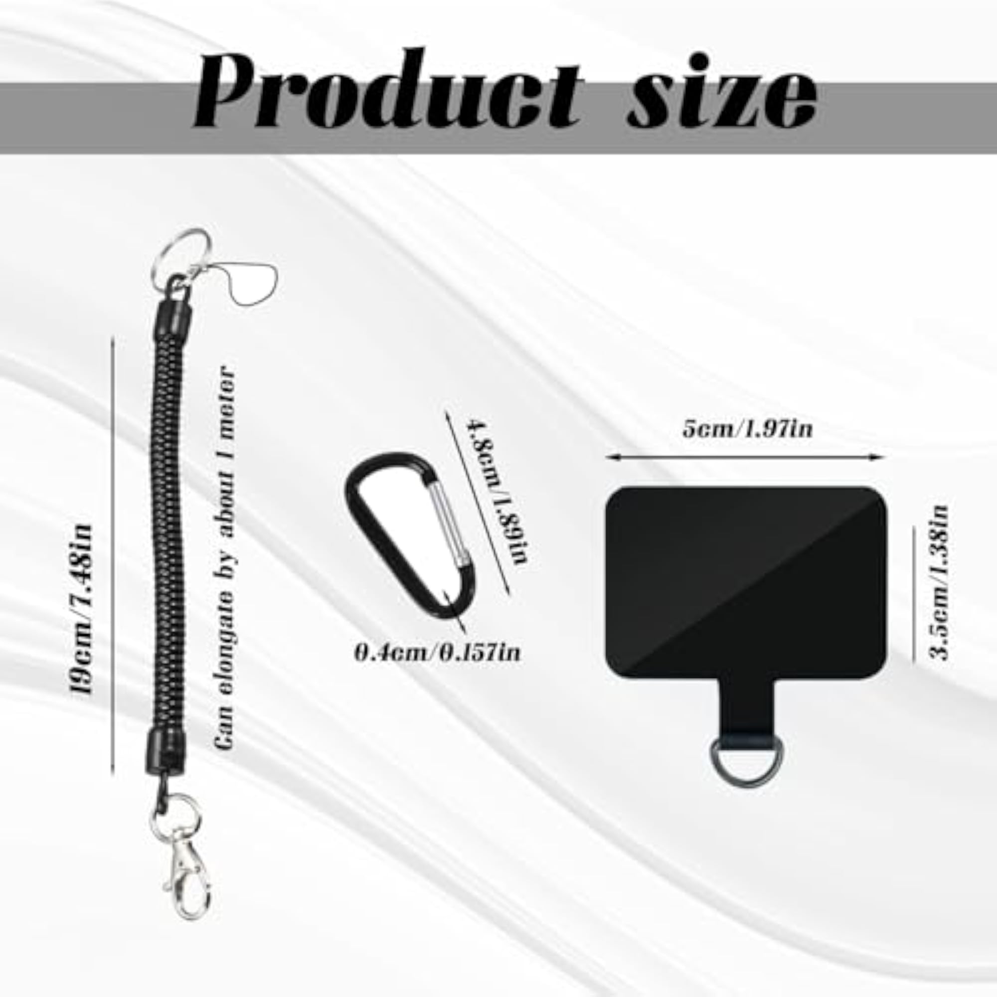 6PCS Phone Lanyard with Phone Chain Adjustable Lanyard