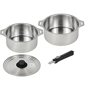 ステンレススチール 蓋付き鍋セット 楽天市場】選べる4セット 燕三条 Enzo IH対応 着脱式鍋 | 14cm