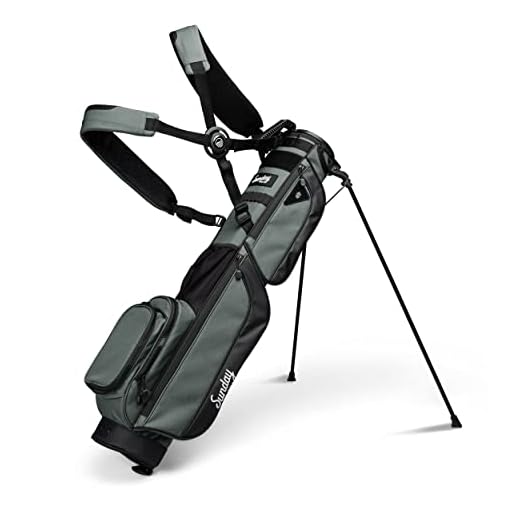 Sunday Golf Loma XL Bag - Golf Bag with Strap and Stand – Easy to Carry Pitch n Putt Golf Bag – Par 3 and Executive Courses 3.4 pounds (Midnight Green)