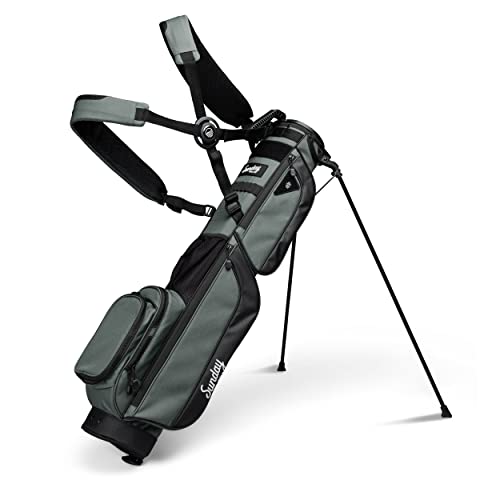 The Original Sunday Golf Loma XL Bag Lightweight Golf Bag with Strap & Stand Easy to Carry Pitch n Putt Stand Bag for Driving Range Par 3 & Executive Courses 3.4 lbs (Midnight Green)