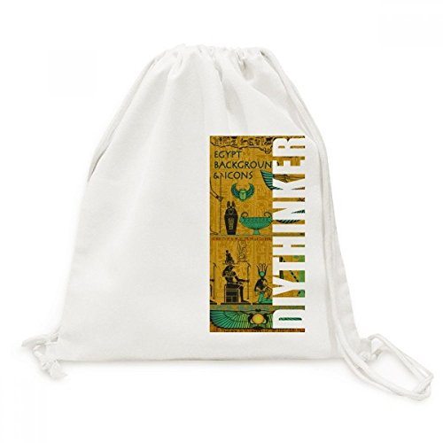Voyage sac drawstring backpack Pharaon Egypte antique art motif en toile