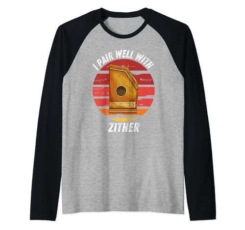 Grunge I pair Well With Zither Lover vestiti per compleanno e Natale, festa del papà, festa della mamma, Pasqua, Halloween. Questo design mostra cetra e dice cetra che mi accoppia bene con la cetra.