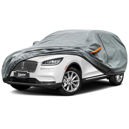 Image of Kayme Heavy Duty SUV Car Cover Custom Fit Lincoln Corsair Waterproof All Weather for Automobiles, Full Exterior Covers Sun Rain UV Protection.（Deliver About 3-10 Days）