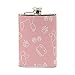 Tizorax Poodle pettine collare Dog Track rosa fiaschetta in acciaio INOX, Pocket Flagon, campeggio pentola di vino, regalo per uomo o donna, 226,8 gram