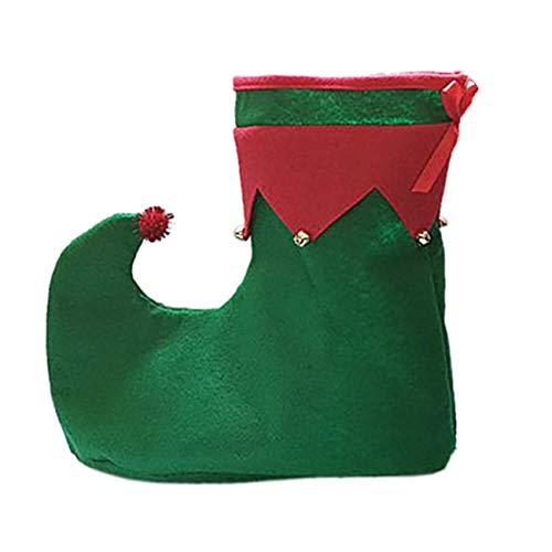 Feynman Scarpe di Natale Elfo Calze di Natale Dance Party Performance Accessorio per travestimento Gauche Taglia Unica