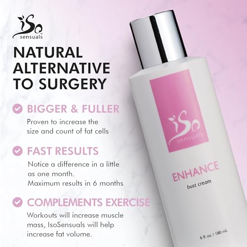 IsoSensuals ENHANCE - Rapid-Action Breast Enlargement Cream for Quick Growth - Lifting and Firming Breast Enhancement Cream - Generous 2 Month Supply