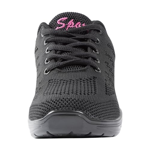 Linodes Women's Breathable Dance Sneaker with Split Sole and Air Cushion Jazz Dance Walking Shoes3