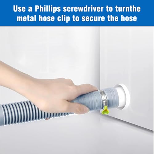 Taicols Zusammenklappbares Wohnwagen Abflussrohr, Ablaufschlauch Waschmaschine, Abwasserschlauch Verlängerung mit verstellbarem Adapter, Ablaufschlauch Verlängerung für Waschmaschine, Wohnmobil (5m)