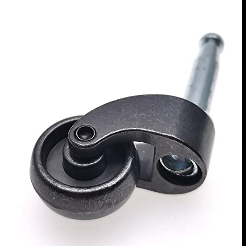 1" Swivel Stem Ball Caster Wheel, Zinc Alloy Antique Style Silent Castor for Furniture Socket Type Mounting Stem, Vintage Black, 353lbs, Pack of 4