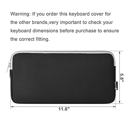Case Star® Black Color Quality Neoprene Keyboard Sleeve Case Bag With Zipper For Apple Bluetooth Wireless Keyboard Mc184Ll/B #TOP5