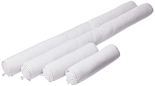 Biramar Baby Kit Montessoriano Mini Cama Rolinho 4 Peças Listrado Cinza (Colchão 1 50 X 0 70) Cinza