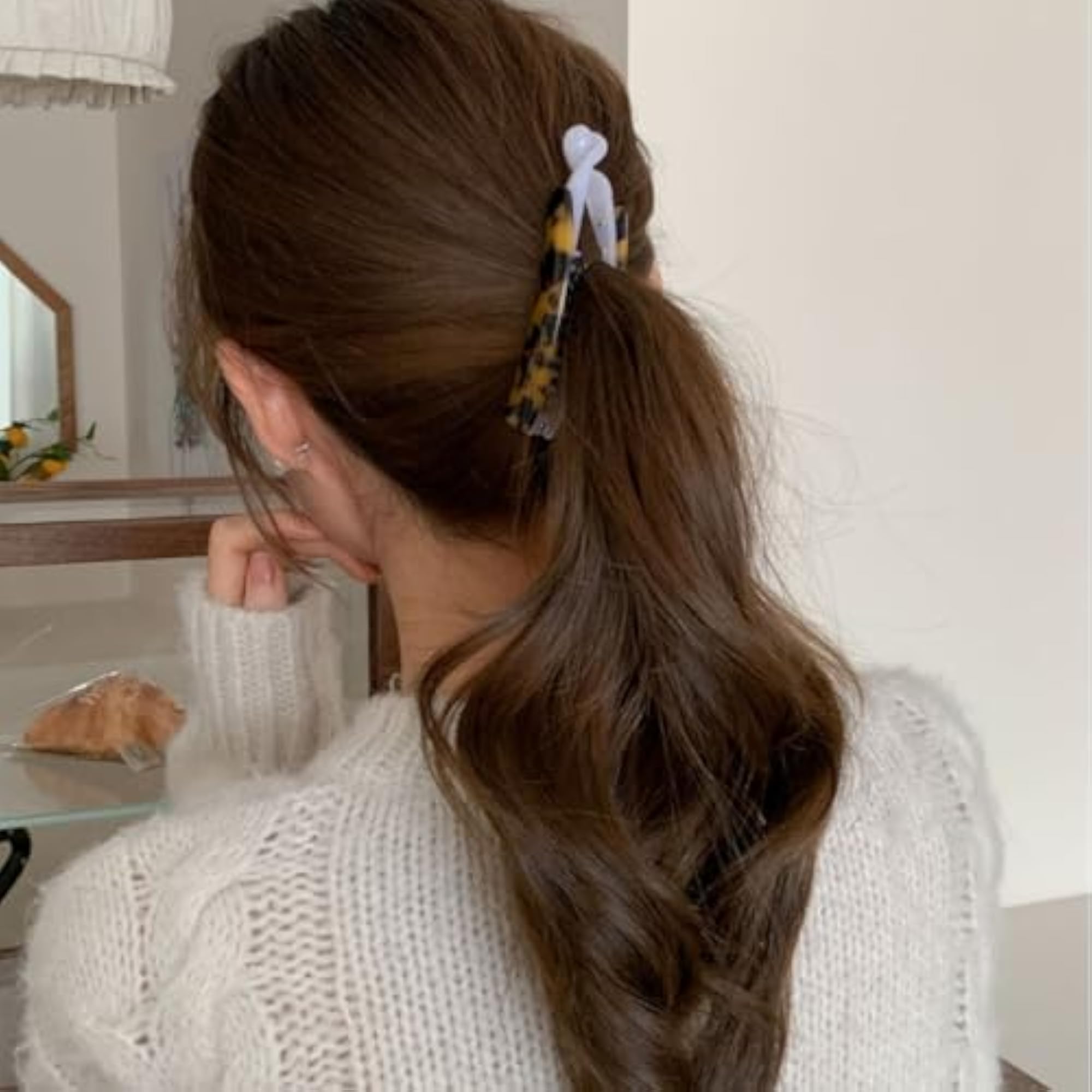 6 Pcs Non-Slip Banana Hair Clips, Large Size