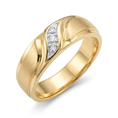 Image of Rylos His /Hers Couples Wedding Bands with Diamonds, Sterling Silver or Yellow Gold Plated, Comfortable Fit, Sizes 6-13, Elegant Couple Rings Symbolizing Commitment