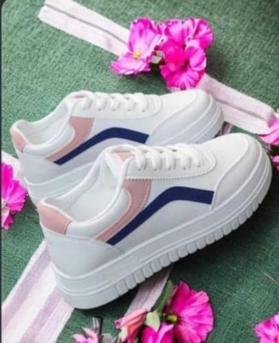 Image of BUCADIA Girls Casual Wear Lace Sneakers (Pink)