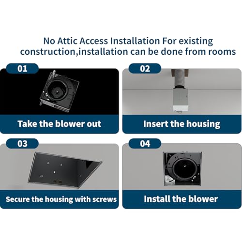 VENTECHLATION Bathroom Fan with Humidity sensors,80 CFM, 4 Inch Duct by VENTECHLATION - Image 5