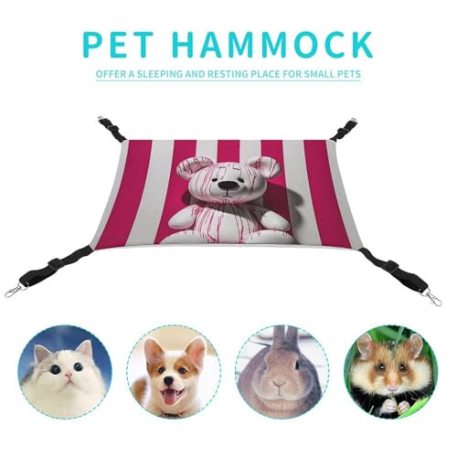 Hamac pour chat suspendu blanc réglable doux respirant pour petit animal - 5