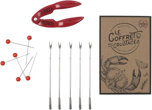 WEB2O Coffret CRUSTACES Pince, Pique et Fourchette X6