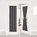 Nicetown Grey French Door Curtain - Functional Thermal Insulated Blackout Curtain Panel for Patio Door / Glass Door (25W by 72L Inches, Grey, One Panel)