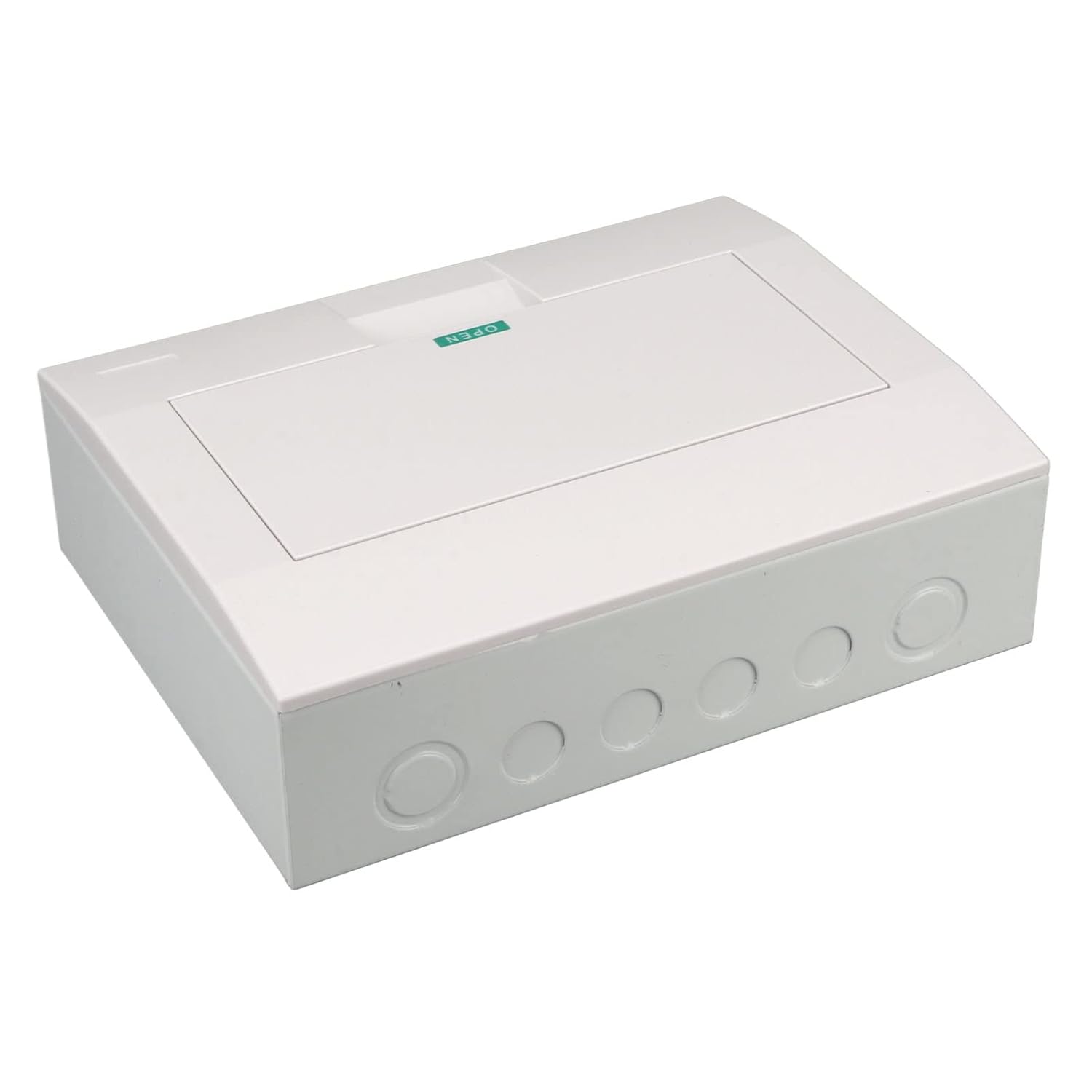 12 Way Power Distribution Box with DIN Rail Electric Circuit Box Stainless Steel Shell Electronic Junction Circuit Breaker with Screws
