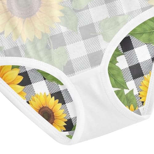 Sunflower Girls Briefs, Toddler Panties, Cotton Underwear Girls, 2–8 Years4