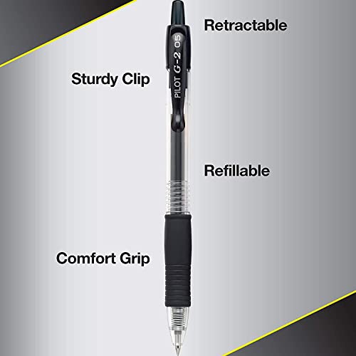 Pilot G2 Bolígrafos Gel Retráctiles Premium Extra Fin Negro 36 miniatura 5