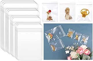 120Pcs Self Seal Plastic Pack Zipper Lock Bags Jewelry Bags Clear PVC Antitarnish Jewelry Rings Earrings Packing Resealable Poly Bags Jewelry Transparent Bags Storage Pouches Jewelry,Earrings,Rings