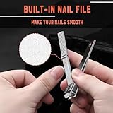 BEZOX Well-Made Nail Clipper Set 2 Pcs, Wide Jaw Opening Nail Clipper for Fingernail and Toenail, Premium Stainless Steel Sharp Sturdy Finger Nail Clipper - Image 4