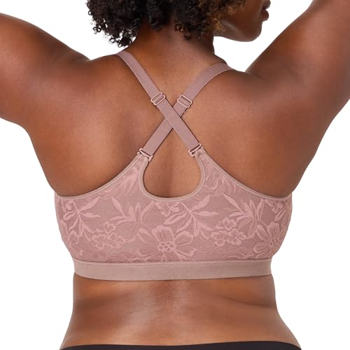 Image of Bali Womens Bralette, Cotton Modal Wireless Bras for Women, Breathable Lace, Convertible Bra Straps
