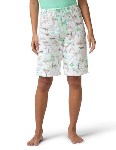 Image of HUE Women's Summer Vacation Pajama Separates, Soft, Whimsical Print Pjs with Tropical Beach Themes, Flip Flops, Cocktails