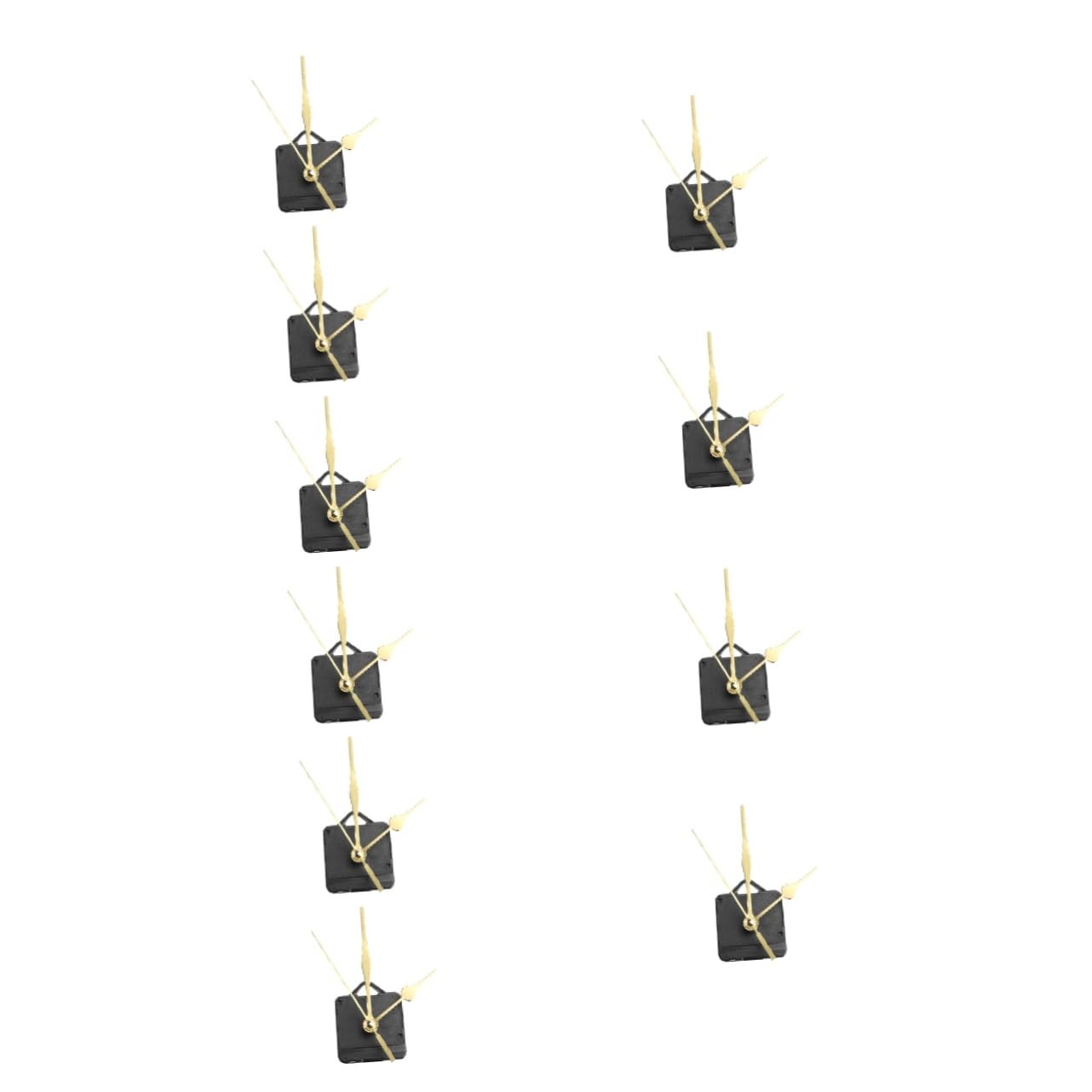 Housoutil Kit De 10 Mécanismes D'horloge Murale Silencieux pour Remplacement D'horloge Murale Pièces De Réparation Ensemble De Mécanismes D'horloge