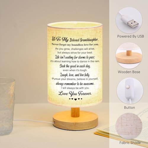 WSYEAR Granddaughter Gifts from Grandma, Birthday Mothers Day Graduation Gifts for Granddaughter Night Light,to My Girls Kids Present from Grandma