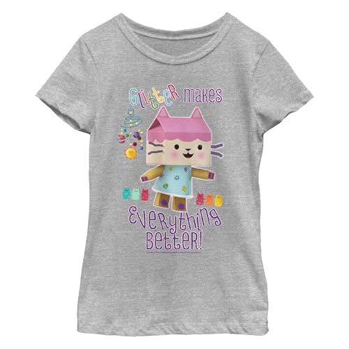 Fifth Sun Girl's Glitter Box Cat T-Shirt
