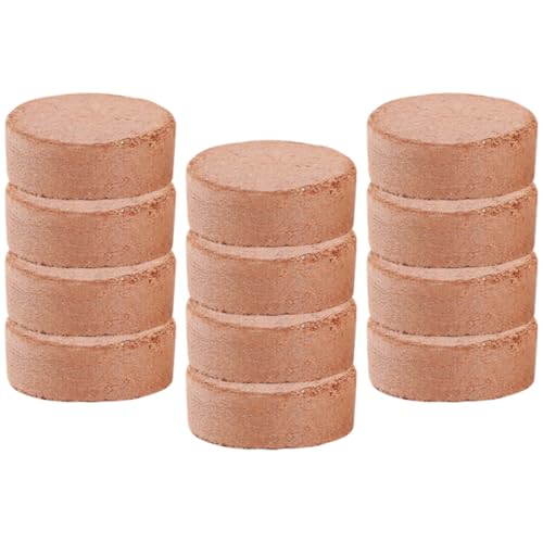TOYZFRIENDY Lot de 60 Blocs Compressés de Terreau Fibreux Absorbant Fibre Naturelle Végétale Petit Format pour Semis et Plantation de Fleurs Substrat de Jardinage en Intérieur et