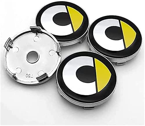4 Stuks Auto Naafkappen voor Smart Fortwo Forfour 451 453 60mm,Wieldops Velgdops Slijtvast Anti Stof Zonnebrandcrème Banden Wielen Accessoires Onderdelen,Red