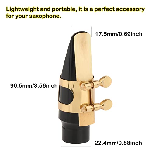Alto Saxophones Mouthpieces, Saxophone Mouthpiece Kit With Metal Ligature, Saxophone Strength 2.5 One Reed, Cushions And Plastic Cap Black #TOP1