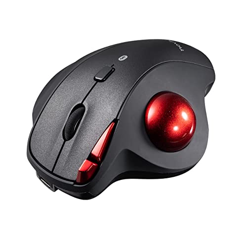 サンワダイレクト トラックボール マウス Bluetooth 静音 充電式...