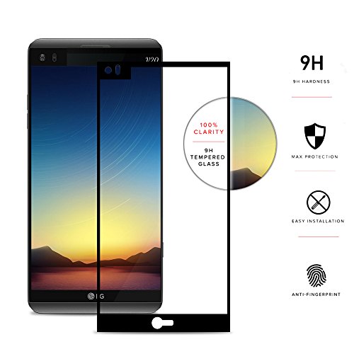 LG V20 Screen Protector - Zizo [Edge to Edge] LG V20 Tempered Glass w/ [9H Hardness] Bubble-Free [Anti-Scratch] Ultimate Clarity and Protection
