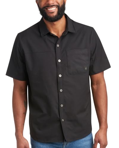 Spyder Mens Short Sleeve Button Down Shirts - Lightweight Stretch Ripstop Collared Wrinkle Free Dress Shirts for Men2