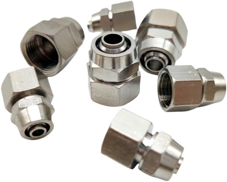 10pcs PCF OD 4 6 8 10 12mm Female Pneumatic Fitting 1/8 1/4 3/8 1/2 Quick Connector Hose Fittings Tube Connectors(PCF10-02)